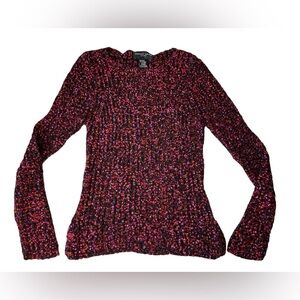 VINTAGE 90S AUGUST SILK RAYON PINK POLKA DOT LONG SLEEVE SHIRT BLOUSE MP